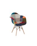 Silla con reposabrazos patchwork Cali (pack 2)