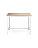 Mesa alta madera blanco y roble 108x60 cm Lucas