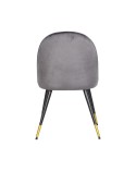 Silla tapizada gris Filipa (pack 4)