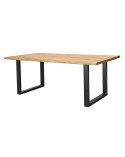 Mesa comedor fija madera y patas negras Katia