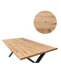 Mesa comedor fija madera y patas negras Keira