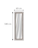 Espejo vestidor blanco artic y trufa 60x180 cm Zeus