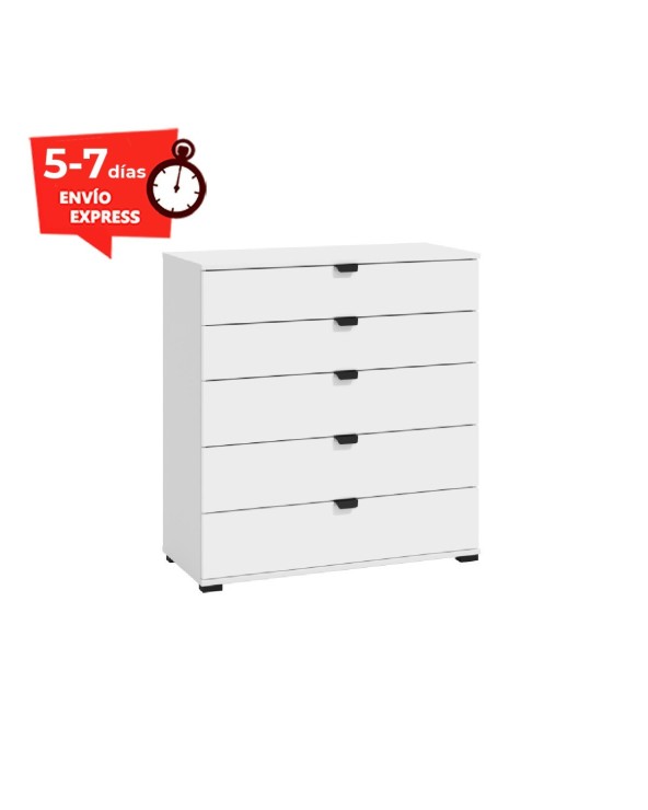 Cómoda 3 Cajones de 80 cm Blanca Natural Dunia - MerkaHome