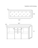 Aparador 3 puertas y 2 cajones 167 cm México