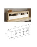 Mueble salón 305 cm cambrian blanco Altea