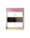 Mueble salón 290 cm Roble y blanco o grafito Lucía