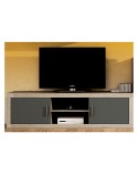 Mueble salón 290 cm Roble y blanco o grafito Lucía