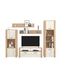 Mueble salón roble y blanco 229 cm Denver