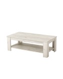 Mesa de centro fija 120x60 cm roble blanco Brodway