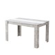 Mesa comedor fija cemento y blanco 135x80 cm Limens