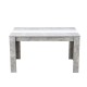 Mesa comedor fija cemento y blanco 135x80 cm Limens