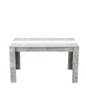 Mesa comedor fija cemento y blanco 135x80 cm Limens