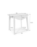 CONJUNTO MESA Y SILLAS COCINA BLANCAS TRENTON