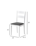 SILLA MADERA BLANCA LACADA VEGAS (PACK DE 2 UNIDADES)