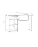 Mesa escritorio blanco mate 110x52 cm Hércules