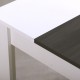 Mesa de comedor fija 135x80 cm blanco y negro Nerga