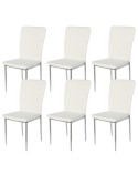 SILLA TAPIZADA BLANCA, MARRÓN O GRIS ÁFRICA (PACK 6 UNIDADES)