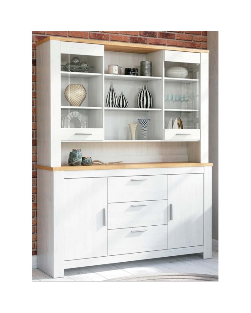 MUEBLE BUFFET Cocina en Blanco y Roble 