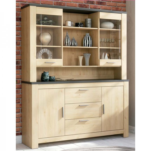 Aparador Buffet de cocina Z60, con cajón 160 CM A X 58 CM An X 35 CM P.  Duna / Blanco - Conforama