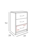 Mesilla de noche  roble 39 cm Pym (Pack 2)