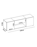 Mueble de TV blanco y nordic 139 cm Kalos