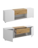 Mueble de TV blanco y nordic 139 cm Kalos