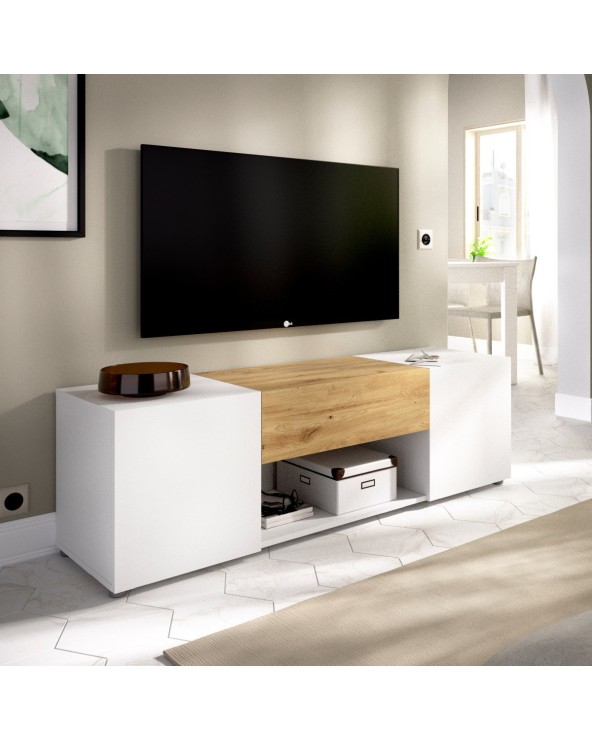 Mueble de TV blanco y nordic 139 cm Kalos