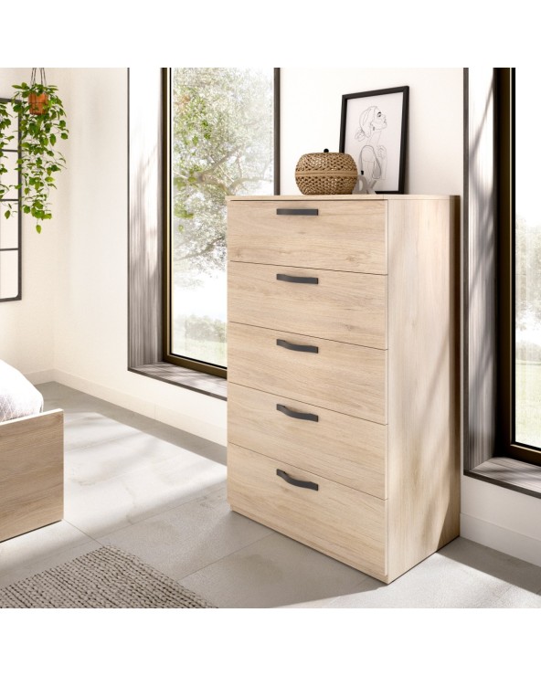 MESITAS, CÓMODAS Y SINFONIERES DORMITORIO MADERA NATURAL - MUEBLES MI HOGAR