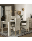 Silla comedor respaldo alto beig Turin