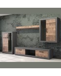 Mueble Salón Diseño Industrial 300cm Blues