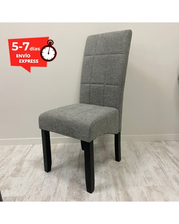 Silla comedor respaldo alto marrón o gris Kamila