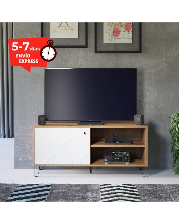 Mueble TV REX 123 cm blanco - diseño de muebles tv - tienda de diseño de  muebles