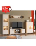Mueble de salón cashmere y roble 308 cm Nantes
