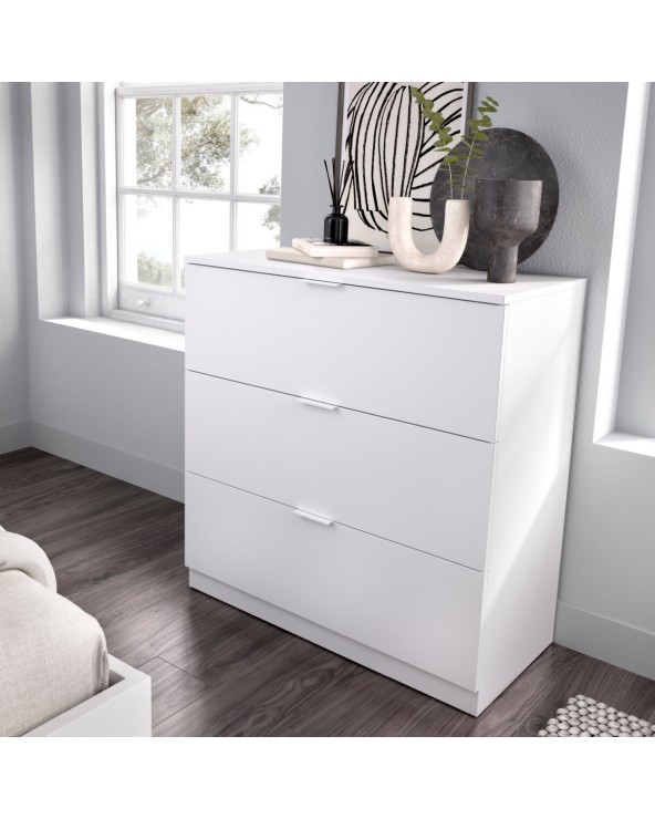 Cómoda blanca 3 cajones 81 cm Covadonga