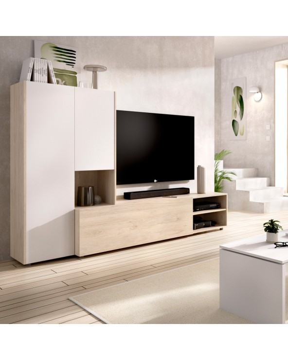 Mueble de Salón Nordic y Blanco 227 cm Tambre