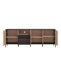 Mueble TV negro y artisan 208 cm Normandía