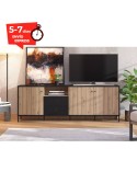 Mueble TV negro y artisan 208 cm Normandía