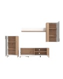 Mueble salón blanco y artisan 280 cm Grecia