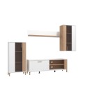 Mueble salón blanco y artisan 280 cm Grecia