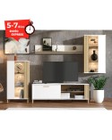 Mueble salón blanco y artisan 280 cm Grecia