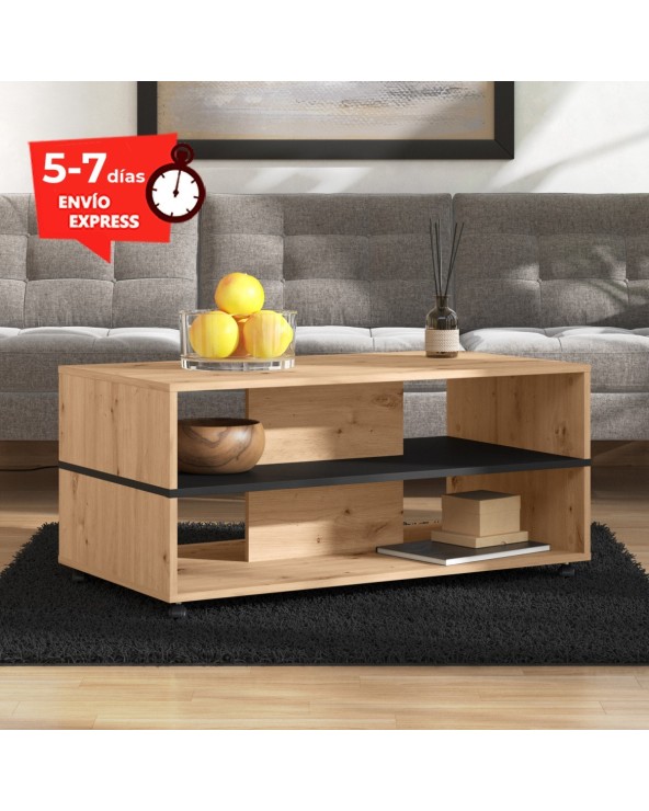 Mesa centro artisan y negro 101x55 cm Italia
