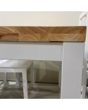 Mesa cocina madera y blanco 110x70cm Luke