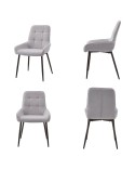 Silla comedor tapizada con patas negras Maracaibo
