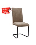 Silla comedor tapizada con patas negras Caterina