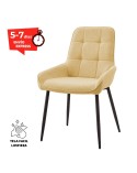 Silla comedor tapizada con patas negras Maracaibo