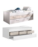 Cama compacta juvenil blanca Kela