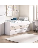 Cama compacta juvenil blanca Kela