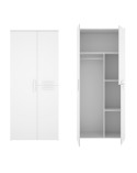 Armario blanco 3 puertas 90 cm Kela
