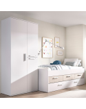 Armario blanco 3 puertas 90 cm Kela