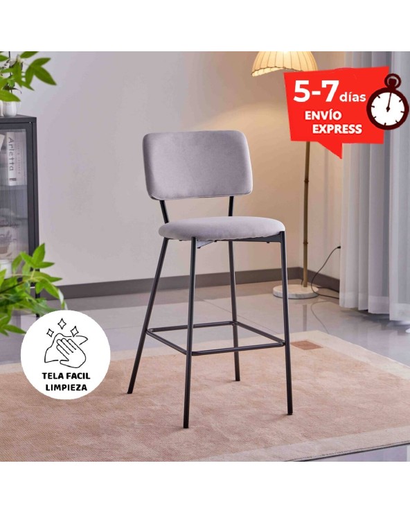 Taburete alto gris Terry